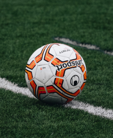 Soccer ball on a turf field in Halifax, Nova Scotia.